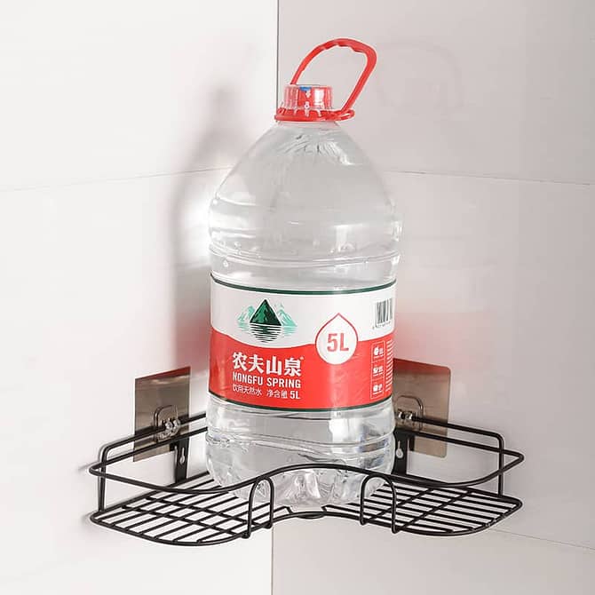 large water can on the bath storage caddy