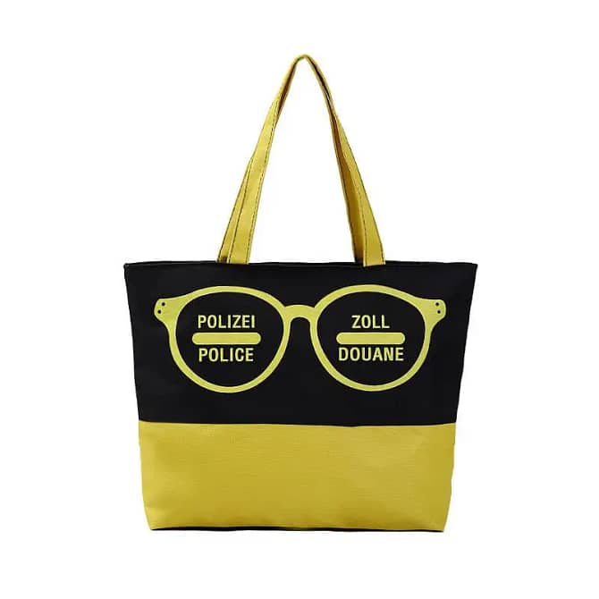 yellow and black fashion tote accessory